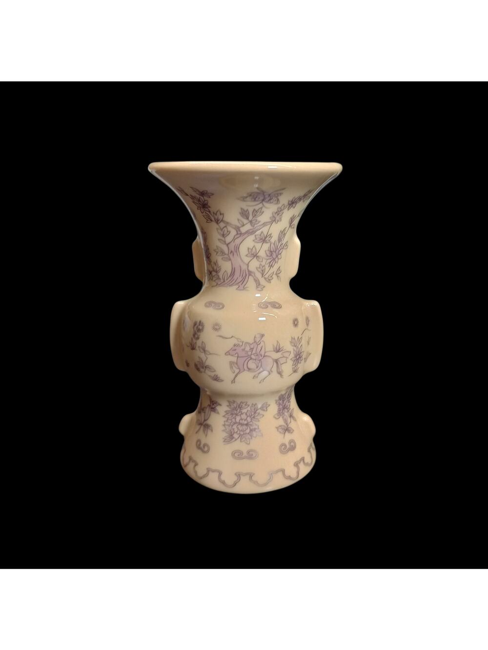 Franklin Mint Treasures of Imperial Dynasties Porcelain 3" Mini Vase Tsun Form
